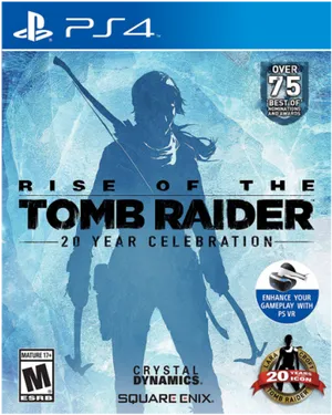 Riseofthe Tomb Raider20 Year Celebration P S4 Cover Art PNG image
