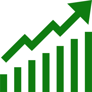 Rising Sales Graph Green Arrow PNG image