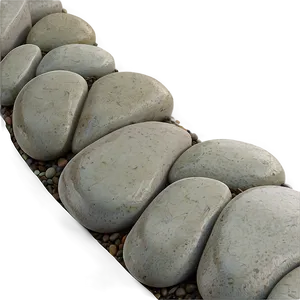 River Rock Landscape Edging PNG Apd38