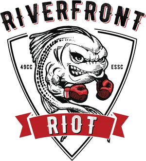 Riverfront Riot Fish Boxing Logo PNG image