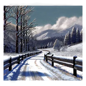 Road In Winter Png Emm PNG image