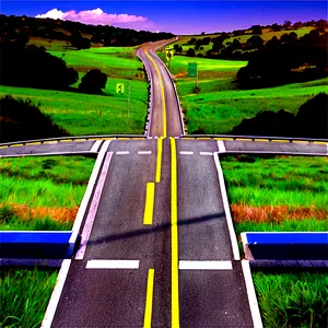 Road Map With Highlights PNG Hhw56