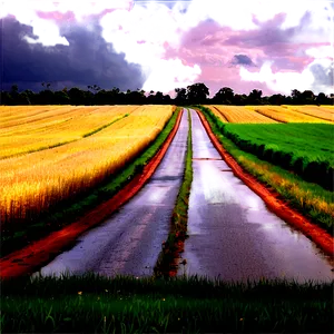 Road Through Fields Png Ais PNG image