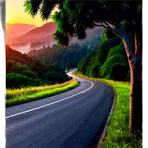 Road To Sunset Png Sjp PNG image