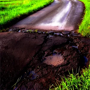 Road With Potholes Png 75 PNG image