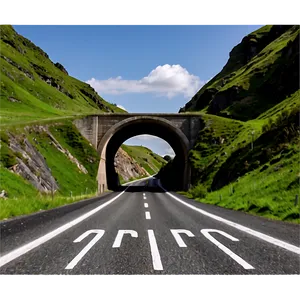 Road With Tunnels Png 05032024 PNG image