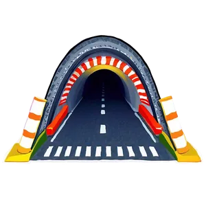 Road With Tunnels Png 05032024 PNG image
