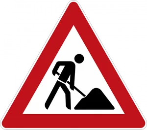 Roadwork Triangle Warning Sign.png PNG image