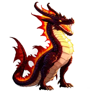 Roaring Anime Fire Dragon PNG 76 PNG