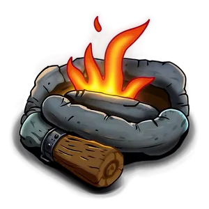 Roaring Campfire Glow PNG 05242024