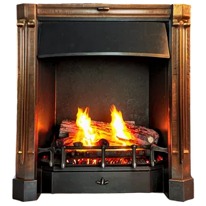 Roaring Fireplace PNG C