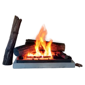 Roaring Fireplace PNG D
