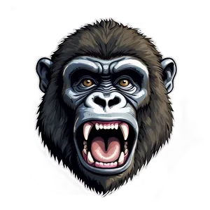 Roaring Gorilla Cartoon PNG Xli90 PNG