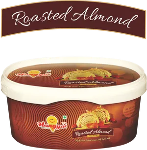 Roasted Almond Ice Cream Container PNG
