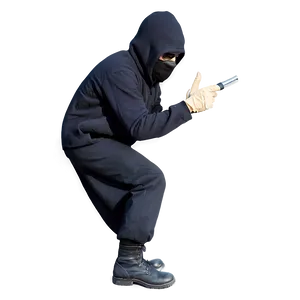 Robber Tiptoeing PNG Ubl