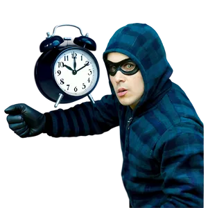 Robber With Alarm Clock PNG Jxt