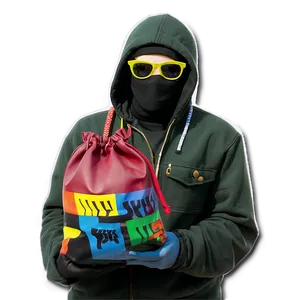 Robber With Swag Bag PNG Twc25