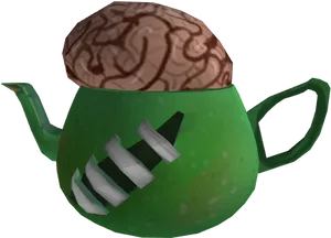 Roblox Brain Teapot Hat PNG image