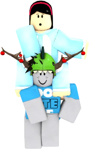Roblox Character Festive Outfit Reindeer Hat