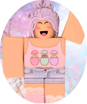 Roblox Character Happy Expression PNG image