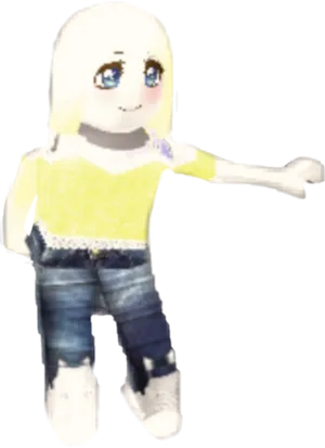Roblox Character Yellow Top Blue Jeans