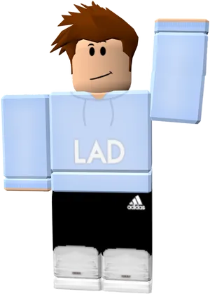Roblox Characterin Adidas Outfit PNG image