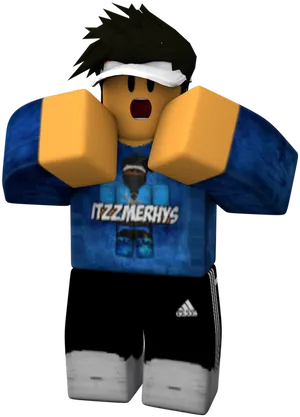 Roblox Characterin Blue Outfit
