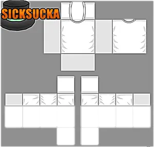 Roblox Clothing Template Black White PNG image