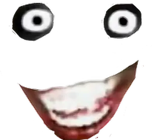 Roblox Face Distorted Smile PNG image