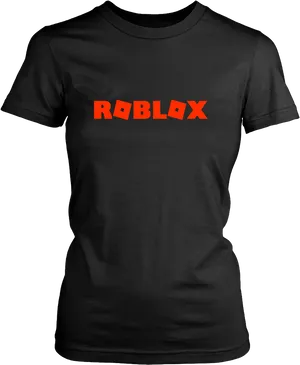 Roblox Logo Black T Shirt PNG image