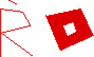 Roblox Logo Redand White