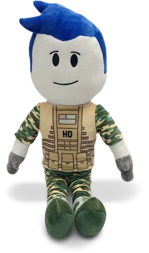 Roblox Plush Toy Blue Hair PNG image