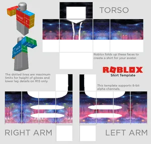 Roblox Shirt Template Galaxy Design PNG image