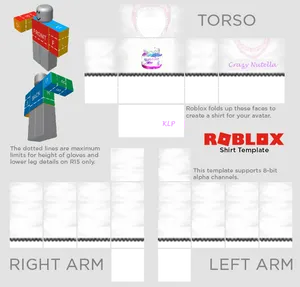 Roblox Shirt Template Nutella Design PNG image