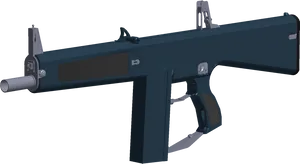 Roblox Styled Submachine Gun Render