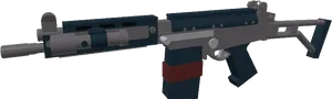 Roblox Styled Virtual Gun Model PNG image