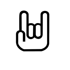 Rock Hand Sign Icon PNG image