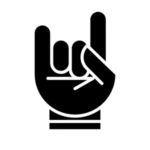 Rock Hand Sign Silhouette PNG image