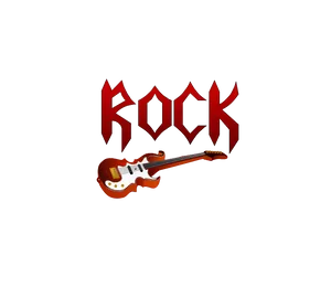 Rock Music Guitar Graphic PNG image