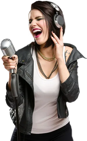 Rock Singer Performance Passion PNG image