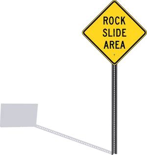 Rock Slide Area Sign PNG image