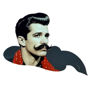 Rockabilly Musician Mustache PNG Nww12 PNG