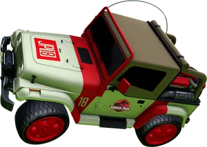 Rocket League Jurassic Jeep Vehicle PNG image