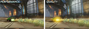 Rocket League Performancevs Quality PNG image