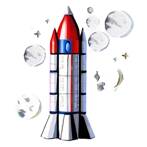 Rocket On Moon Png Sel PNG image