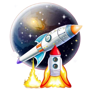 Rocket With Astronaut Png 04292024 PNG image