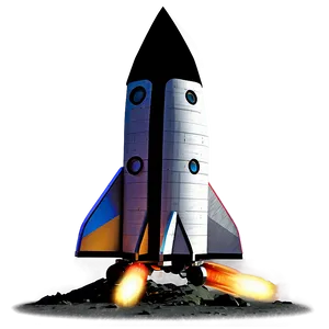 Rocketship At Night PNG 7