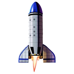 Rocketship In Orbit PNG 06132024