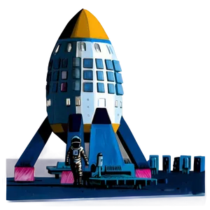 Rocketship With Astronauts PNG 27