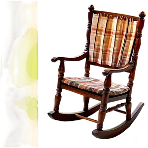 Rocking Chair By Fireplace PNG Esc95